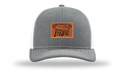 Super Papa Leather Patch Richardson 112 Hat
