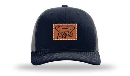 Super Papa Leather Patch Richardson 112 Hat