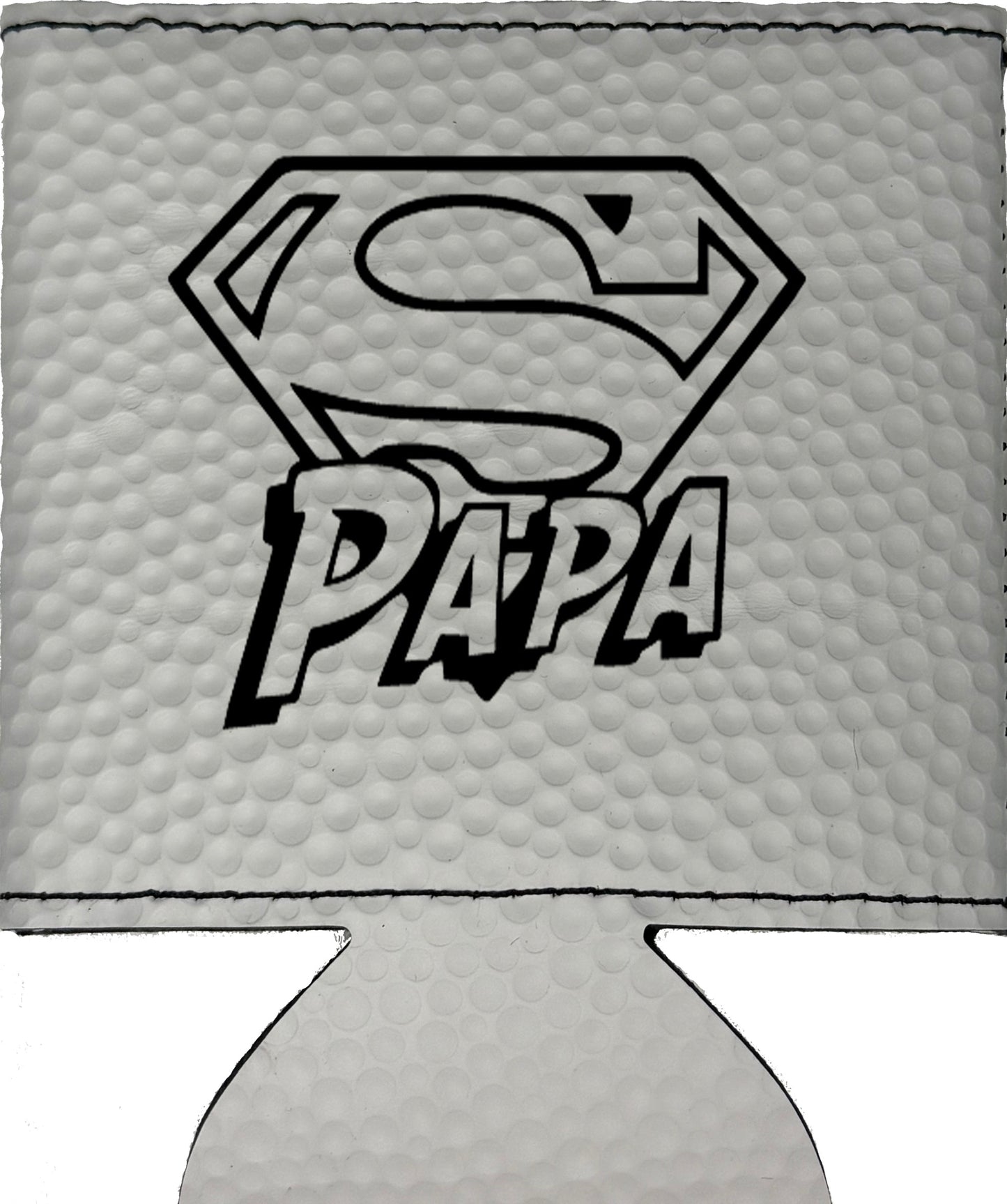 Super Papa Magnetic Leather Koozie-Golf Ball