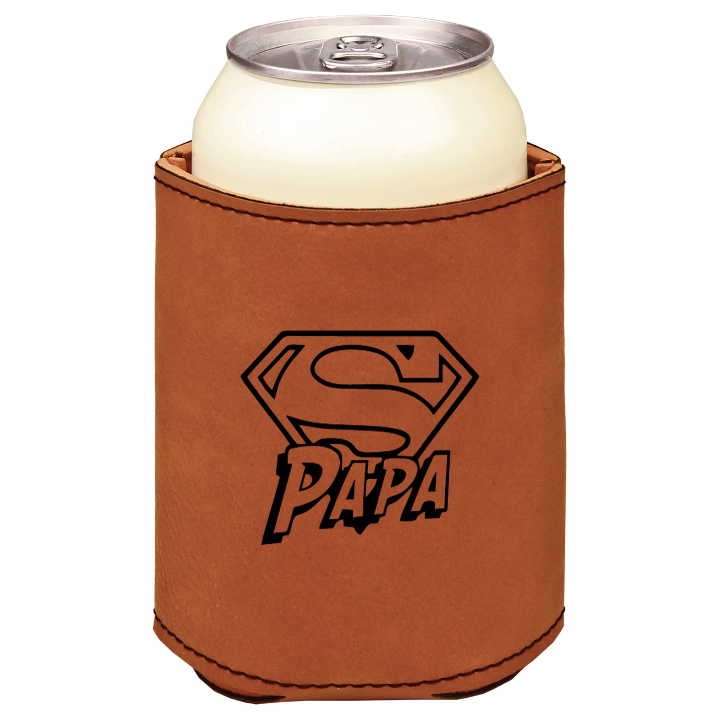 Super Papa Leatherette Koosie-Rawhide