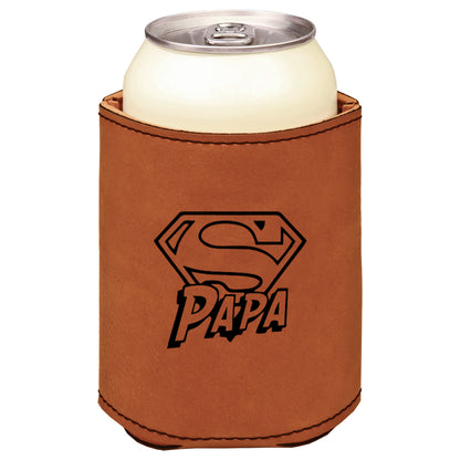 Super Papa Leatherette Koosie-Rawhide