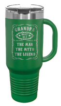 Load image into Gallery viewer, Grandpa - The Man, The Myth, The Legend 40oz Handle Mug Laser Engraved
