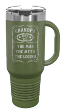 Load image into Gallery viewer, Grandpa - The Man, The Myth, The Legend 40oz Handle Mug Laser Engraved
