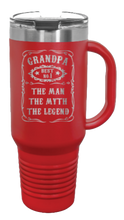 Load image into Gallery viewer, Grandpa - The Man, The Myth, The Legend 40oz Handle Mug Laser Engraved
