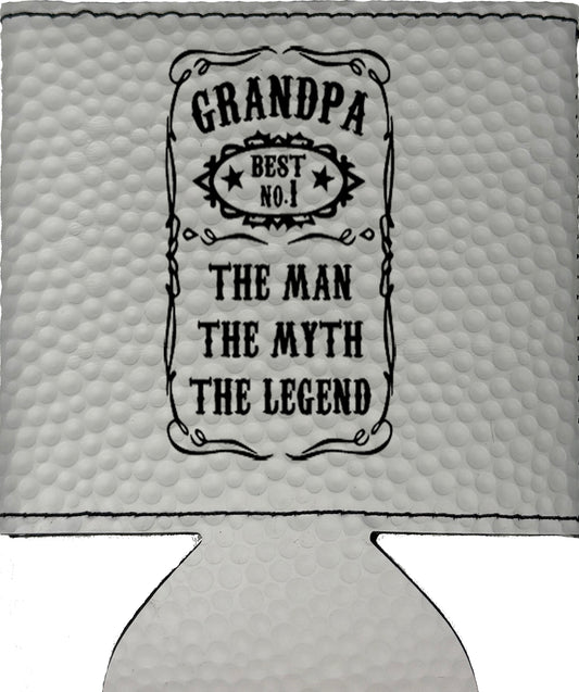 The Man The Myth The Legend Magnetic Leather Koozie-Golf Ball