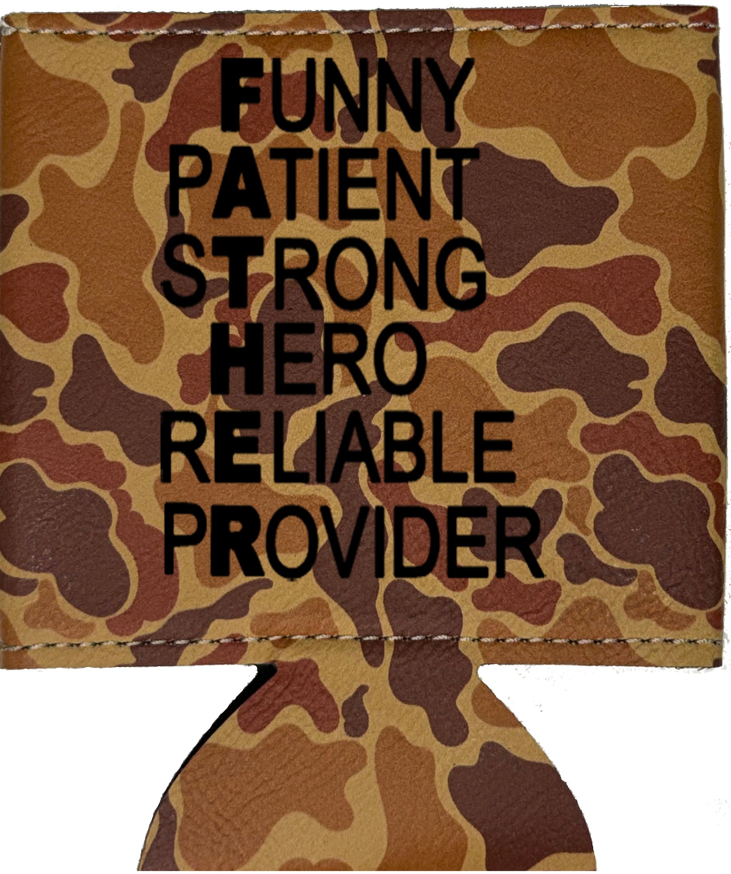 FATHER Acronym Leatherette Koosie-Drake Duck Camo