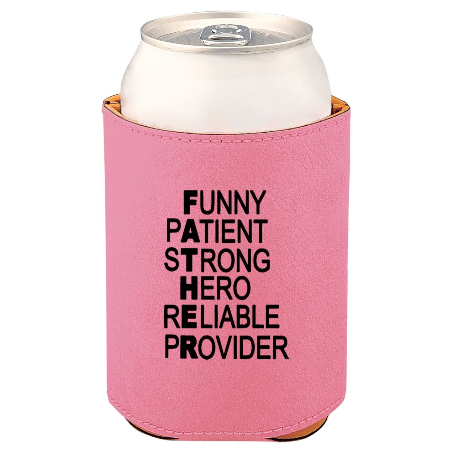 FATHER Acronym Leatherette Koosie-Pink