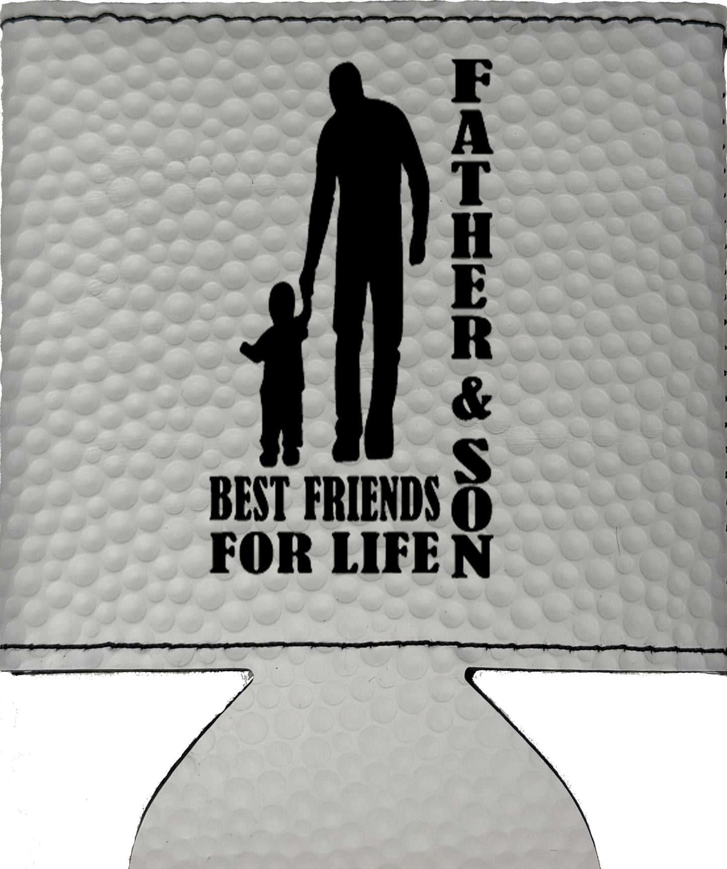 Father & Son Best Friends Magnetic Leather Koozie-Golf Ball