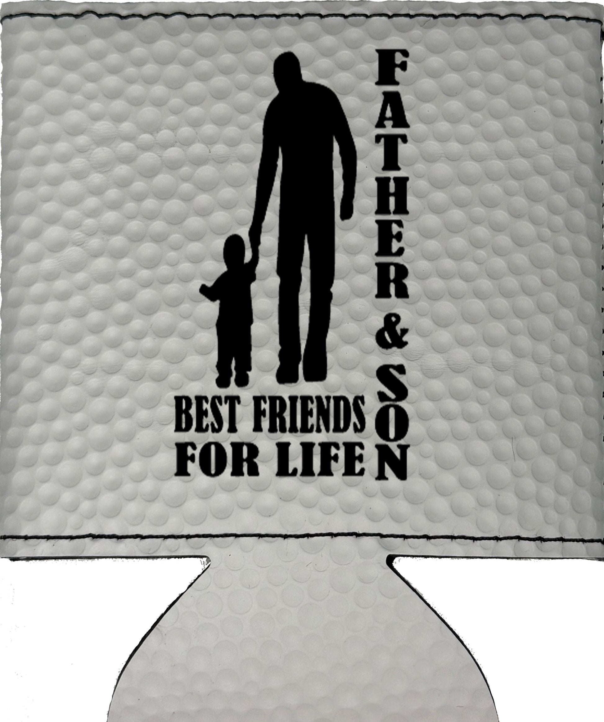 Father & Son Best Friends Magnetic Leather Koozie-Golf Ball