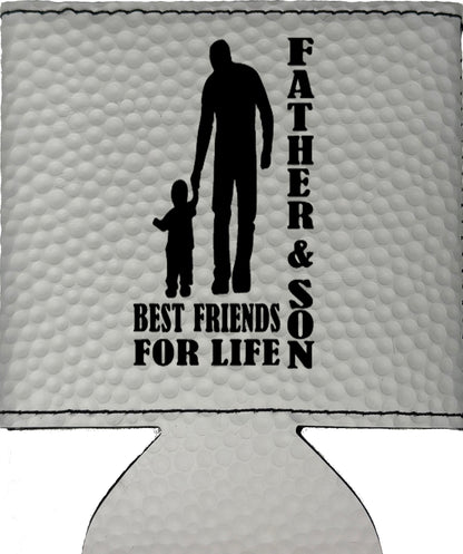 Father & Son Best Friends Magnetic Leather Koozie-Golf Ball