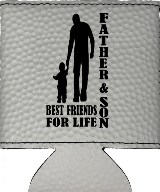 Father & Son Best Friends Magnetic Leather Koozie-Golf Ball
