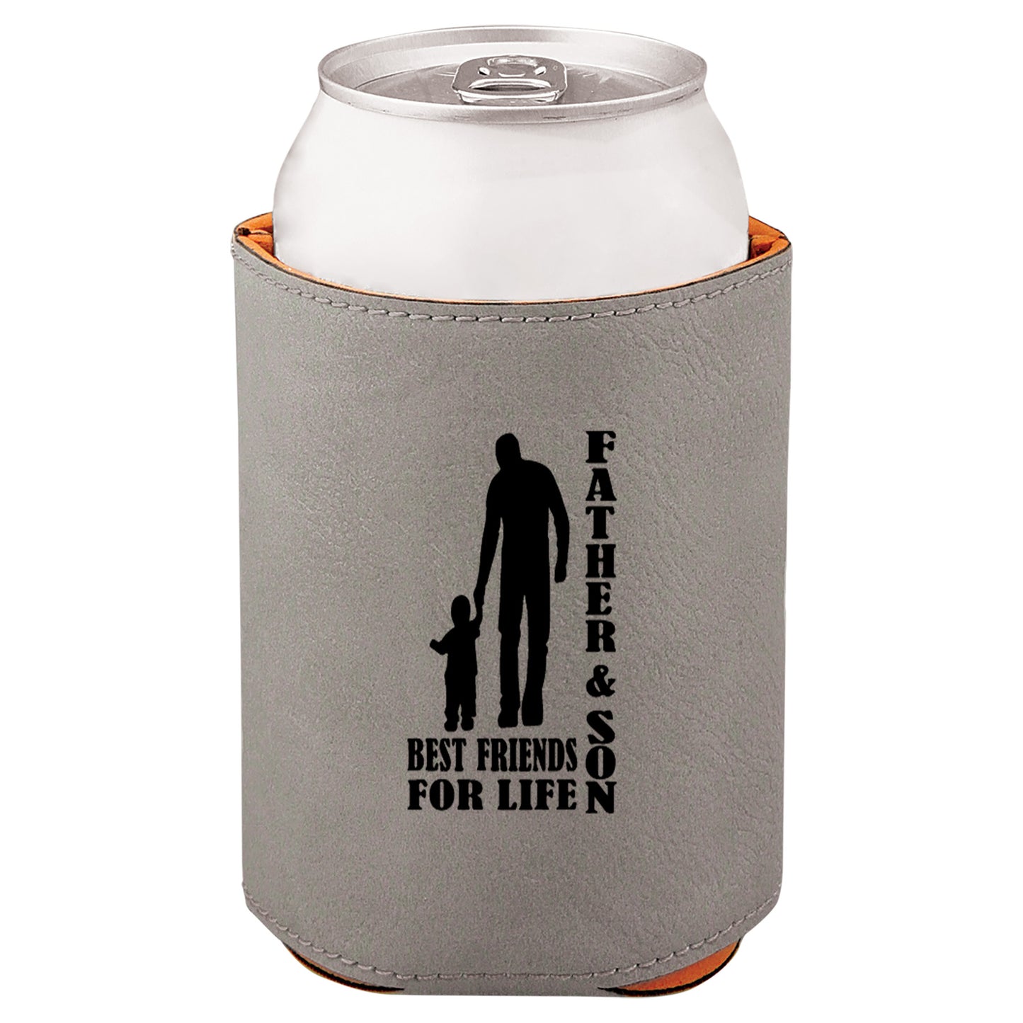 Father & Son Best Friends Leatherette Koosie-Gray