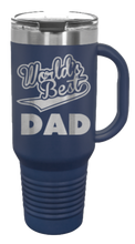 Load image into Gallery viewer, World&#39;s Best Dad 40oz Handle Mug Laser Engraved
