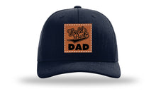 Load image into Gallery viewer, World&#39;s Best Dad Leather Patch Richardson 112 Hat
