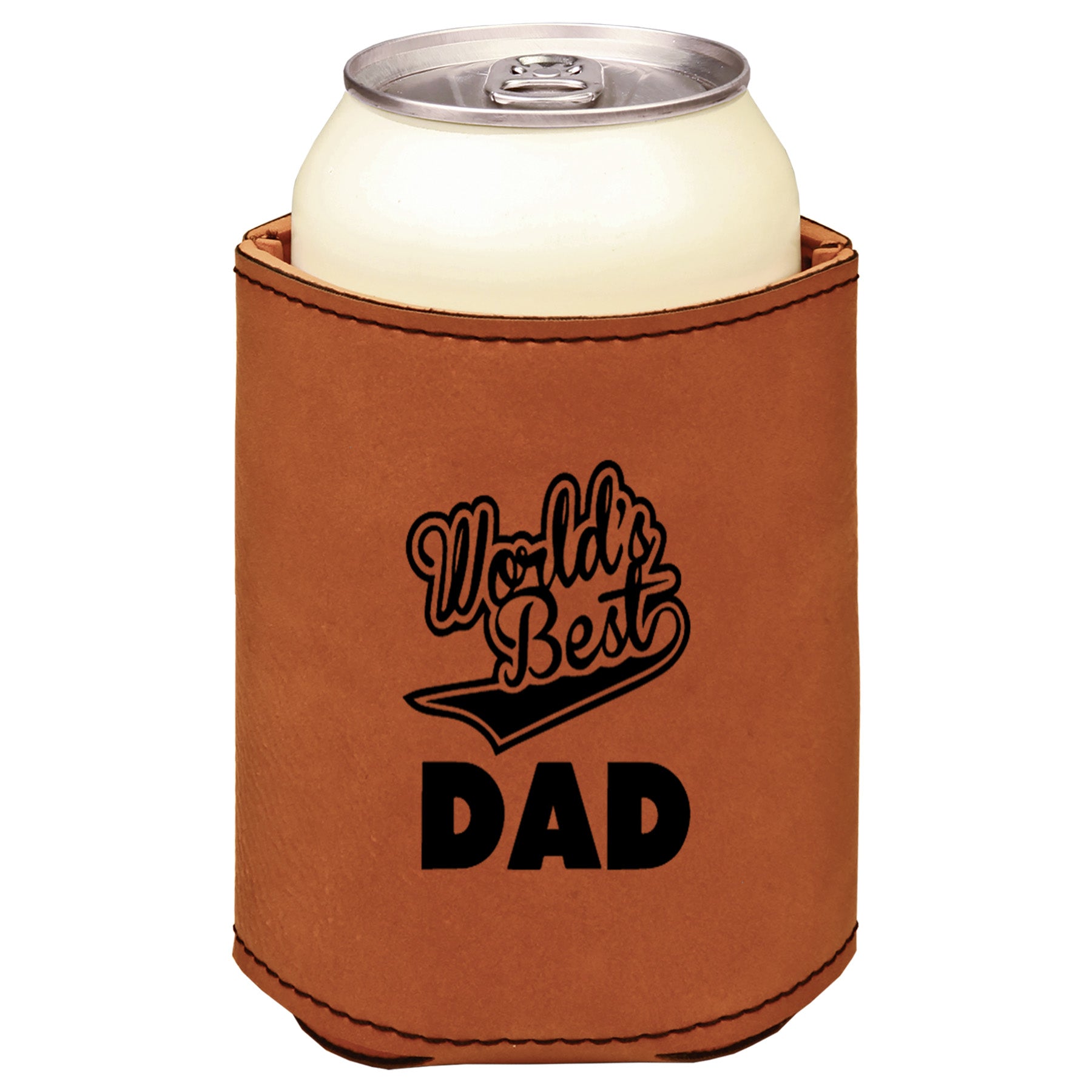 World's Best Dad Leatherette Koosie-Rawhide