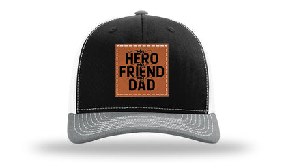 My Hero My Friend My Dad Leather Patch Richardson 112 Hat