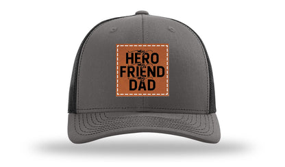 My Hero My Friend My Dad Leather Patch Richardson 112 Hat