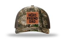 Load image into Gallery viewer, Hero Friend Dad Leather Patch Richardson 112PFP Camo Hat
