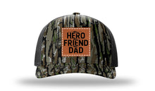 Load image into Gallery viewer, Hero Friend Dad Leather Patch Richardson 112PFP Camo Hat
