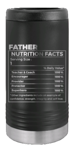 Father Nutrition Laser Engraved Slim Can Insulated Koosie