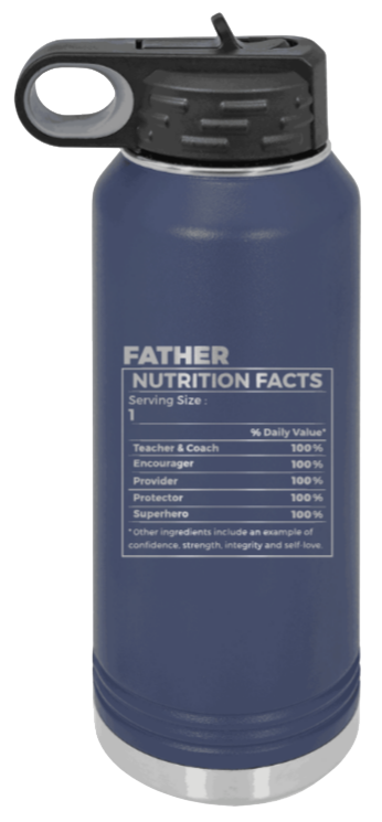  Father Nutrition - 32oz Water Bottle Laser Engraved- Navy