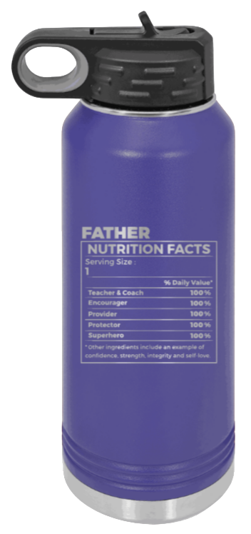  Father Nutrition - 32oz Water Bottle Laser Engraved- Purple