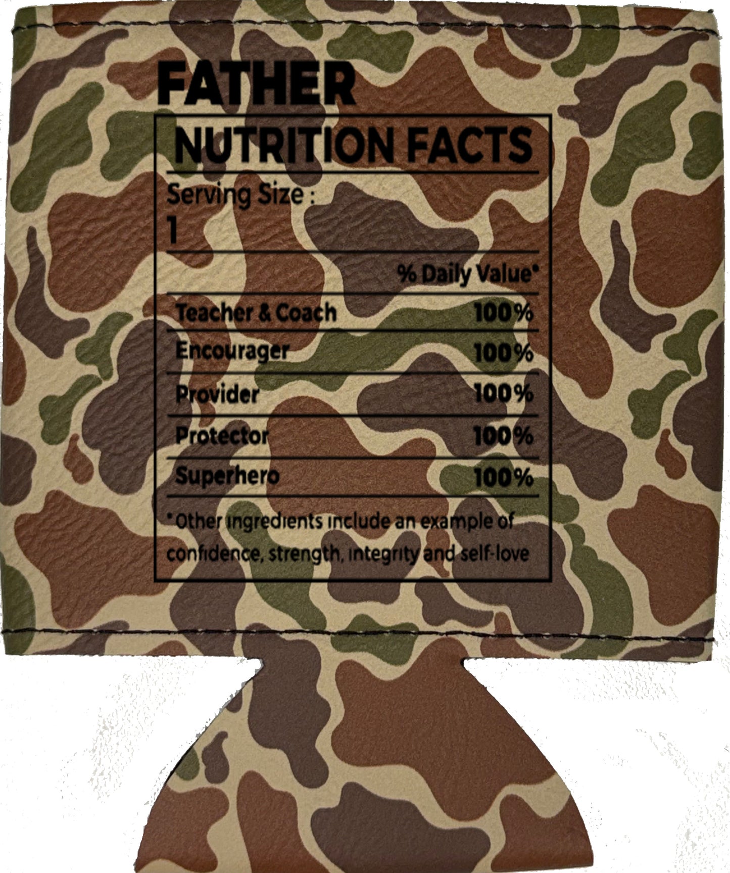 Father Nutrition Magnetic Leather Koozie-Fowl Play Camo