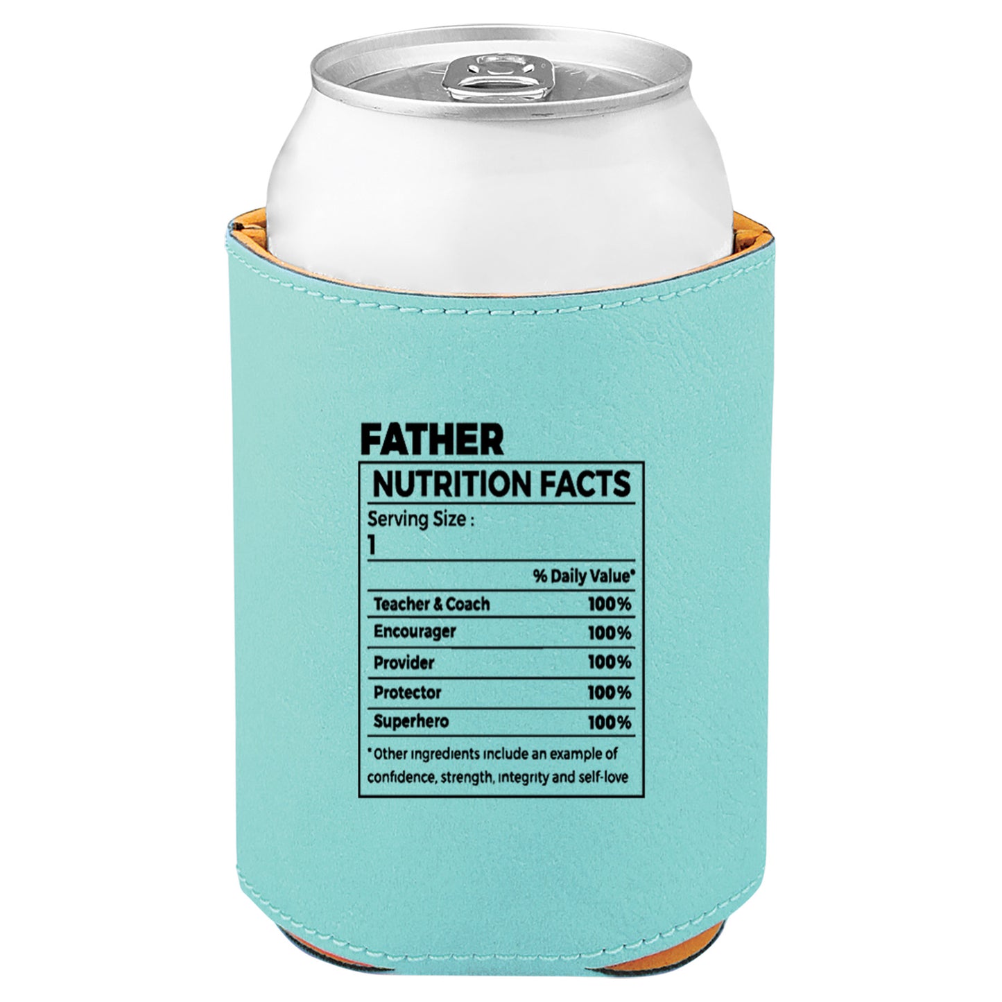Father Nutrition Leatherette Koosie-Teal