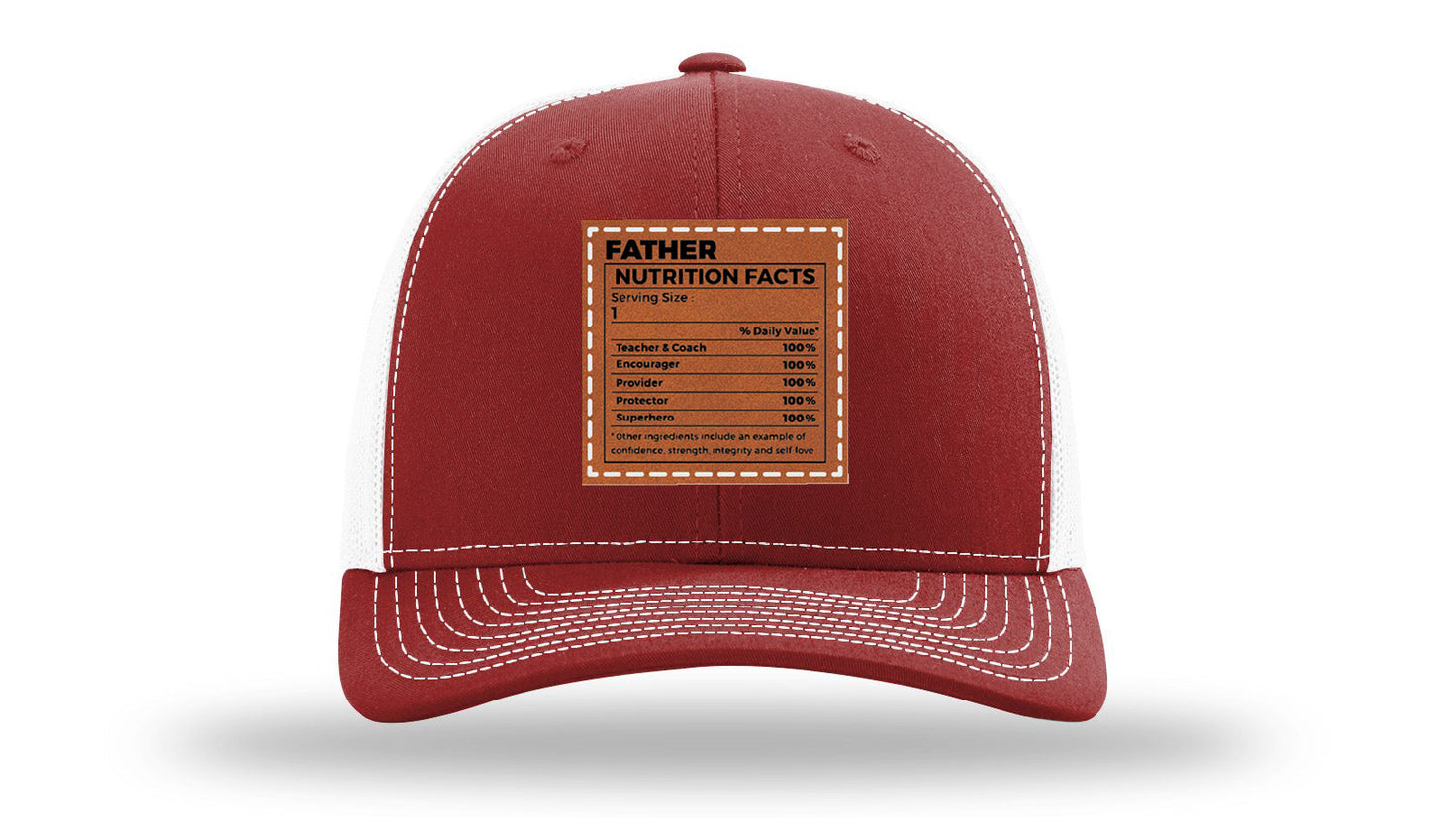 Father Nutrition Leather Patch Richardson 112 Hat
