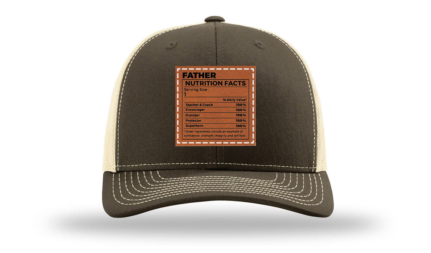 Father Nutrition Leather Patch Richardson 112 Hat