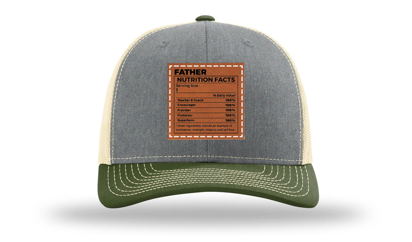 Father Nutrition Leather Patch Richardson 112 Hat