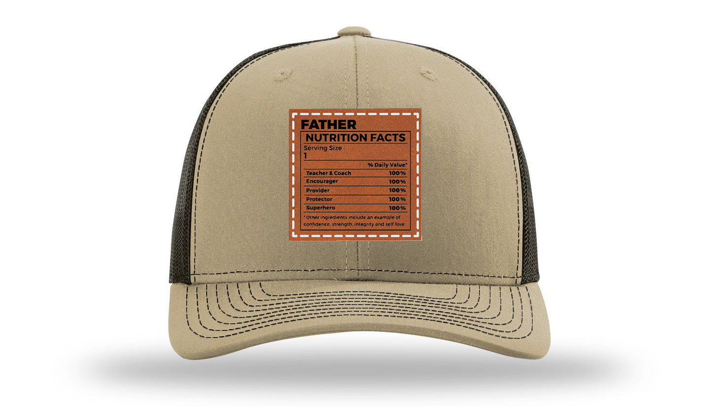 Father Nutrition Leather Patch Richardson 112 Hat
