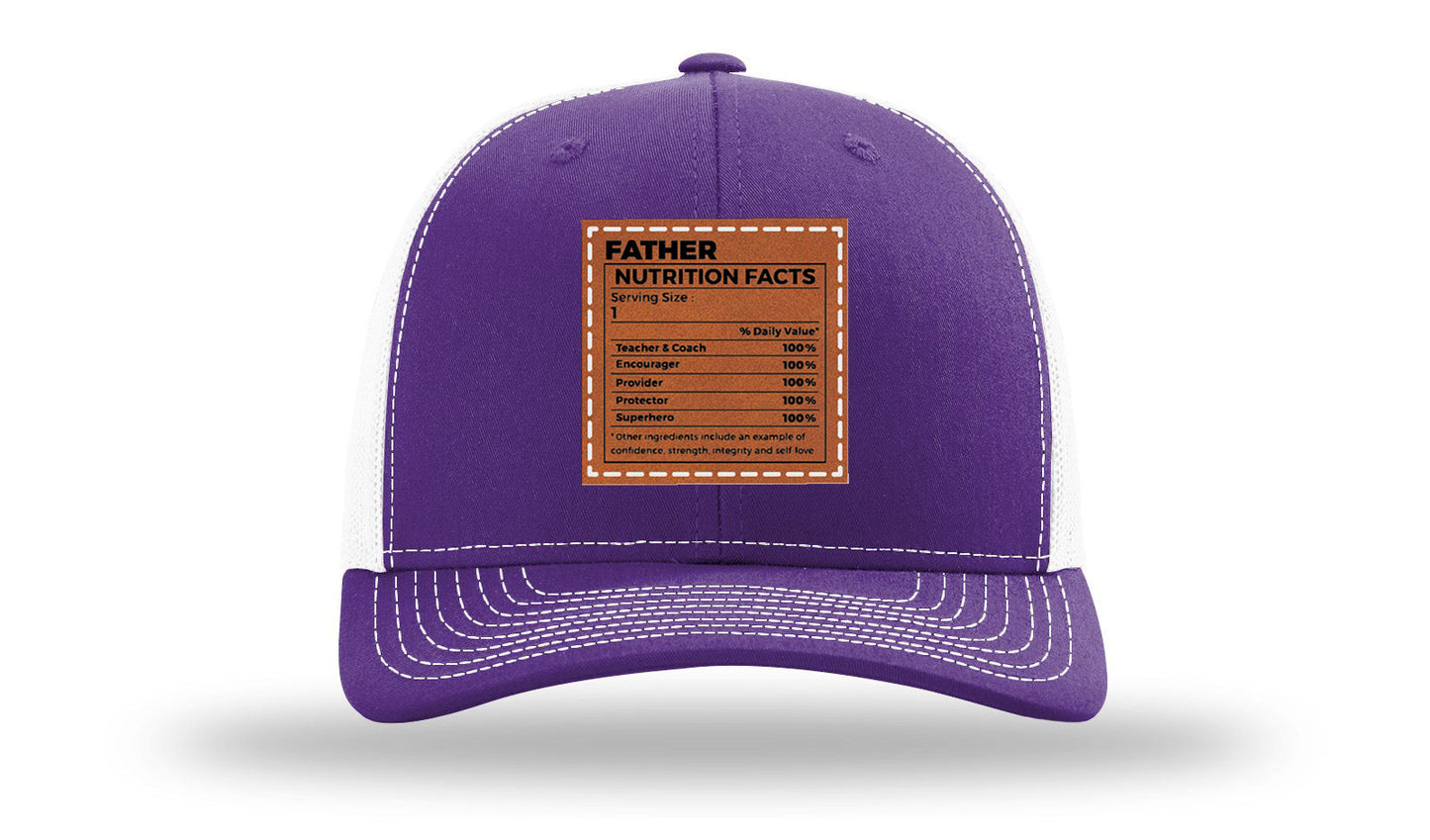 Father Nutrition Leather Patch Richardson 112 Hat