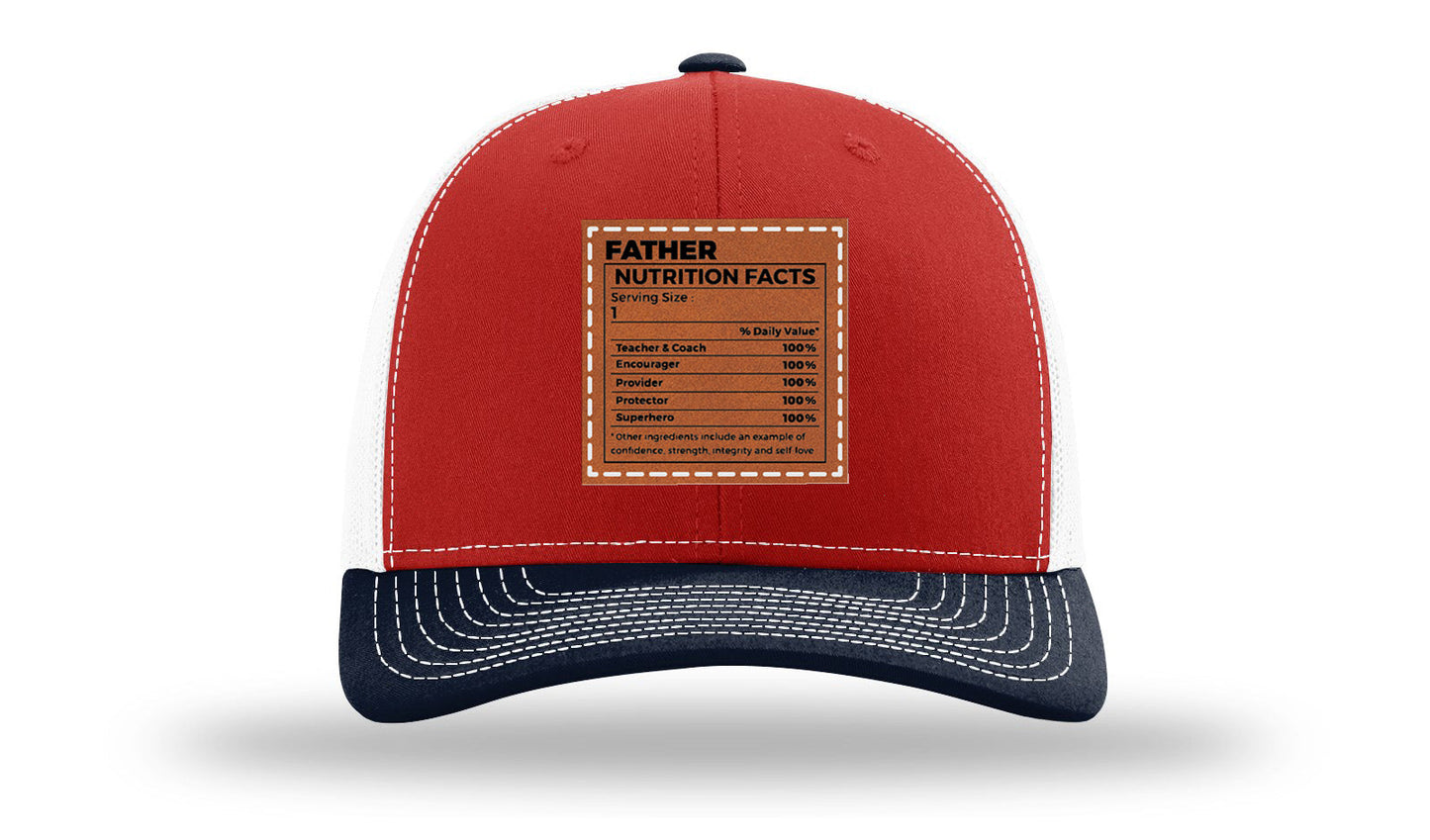 Father Nutrition Leather Patch Richardson 112 Hat