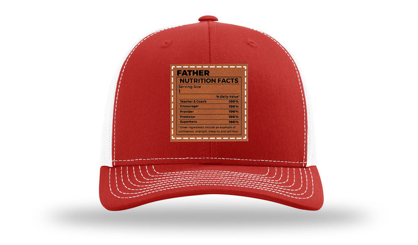 Father Nutrition Leather Patch Richardson 112 Hat