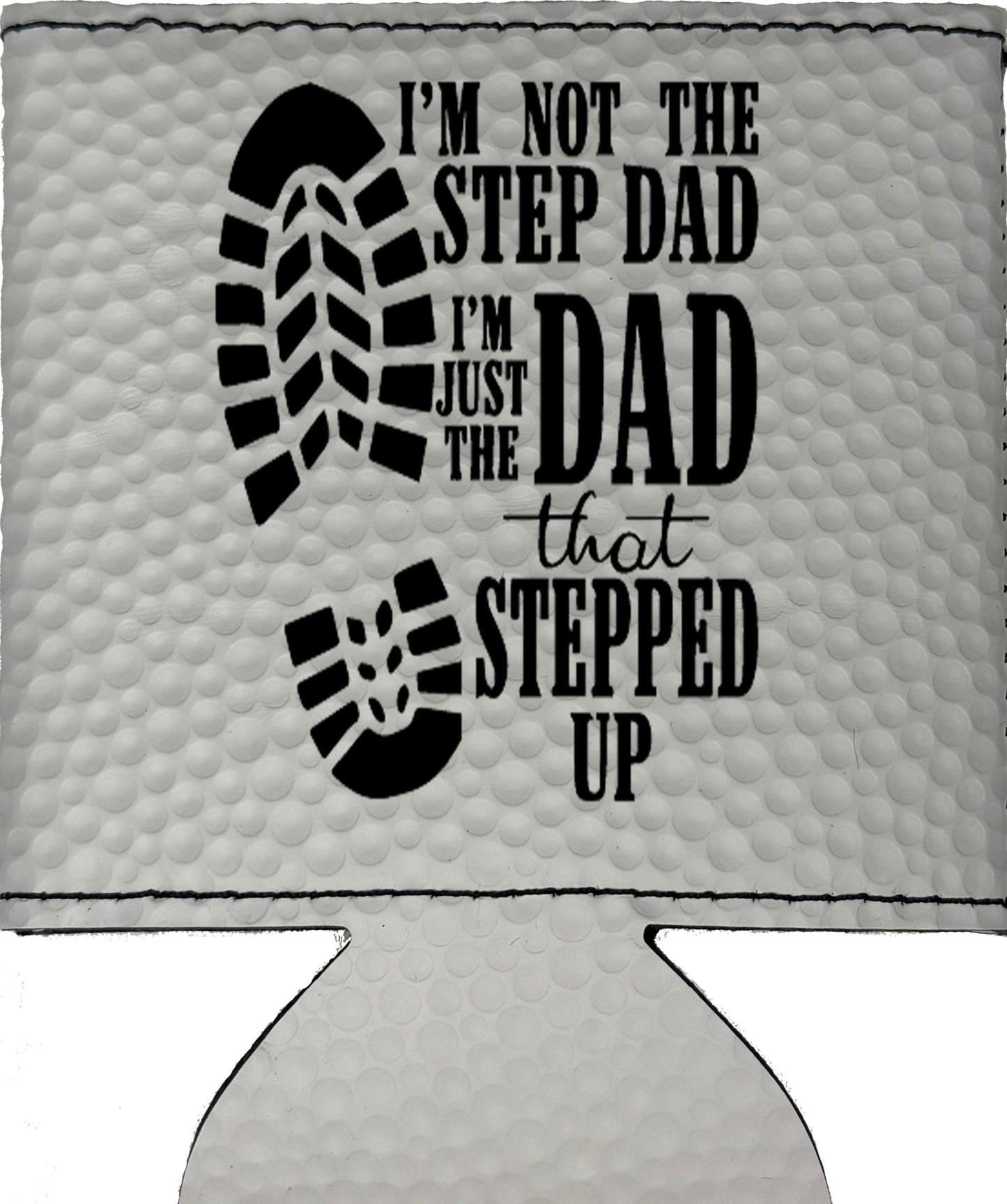 Dad That Stepped Up Magnetic Leather Koozie-Golf Ball