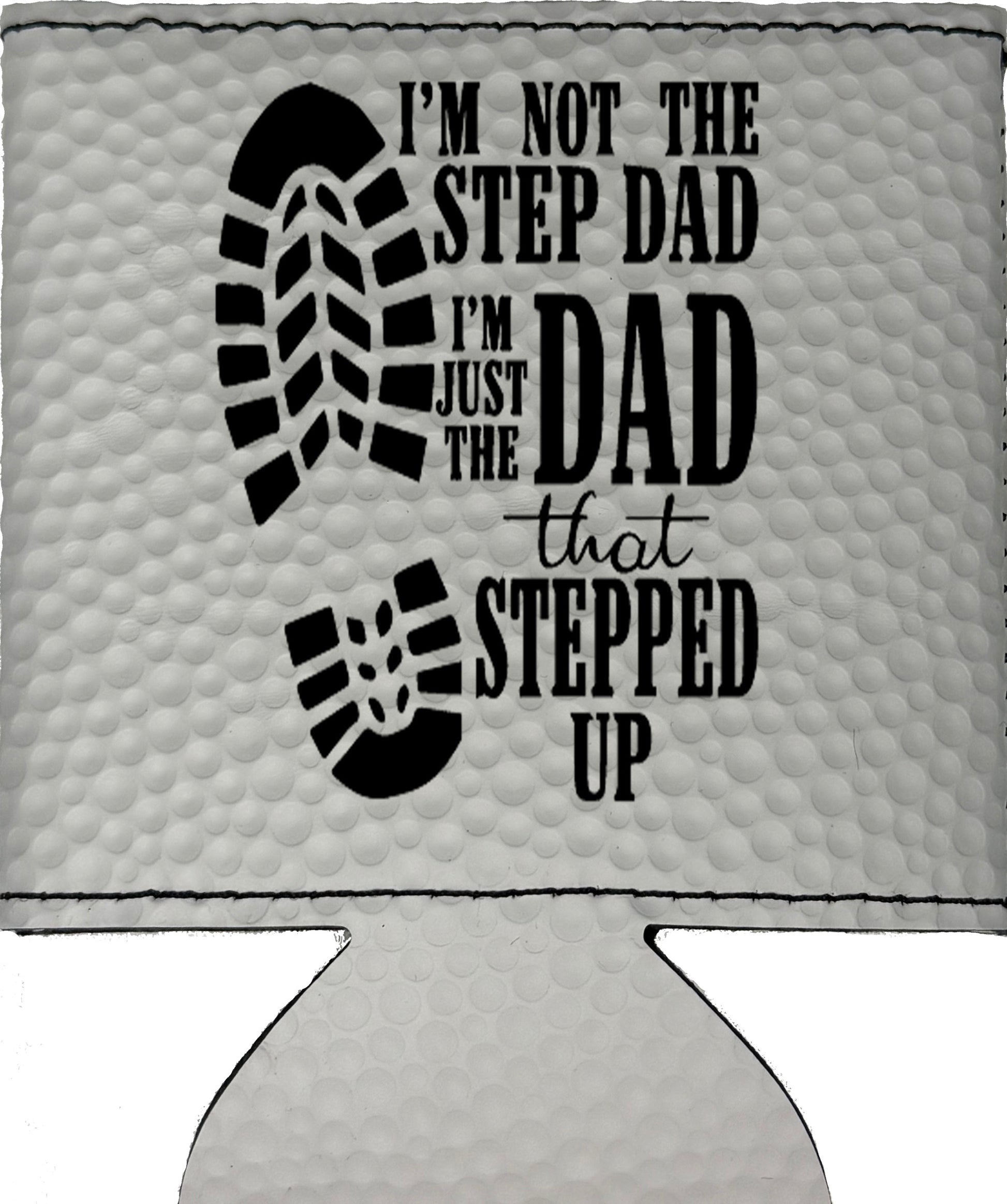 Dad That Stepped Up Magnetic Leather Koozie-Golf Ball