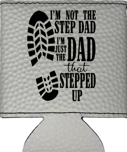 Dad That Stepped Up Magnetic Leather Koozie-Golf Ball