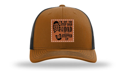 Dad That Stepped Up Leather Patch Richardson 112 Hat