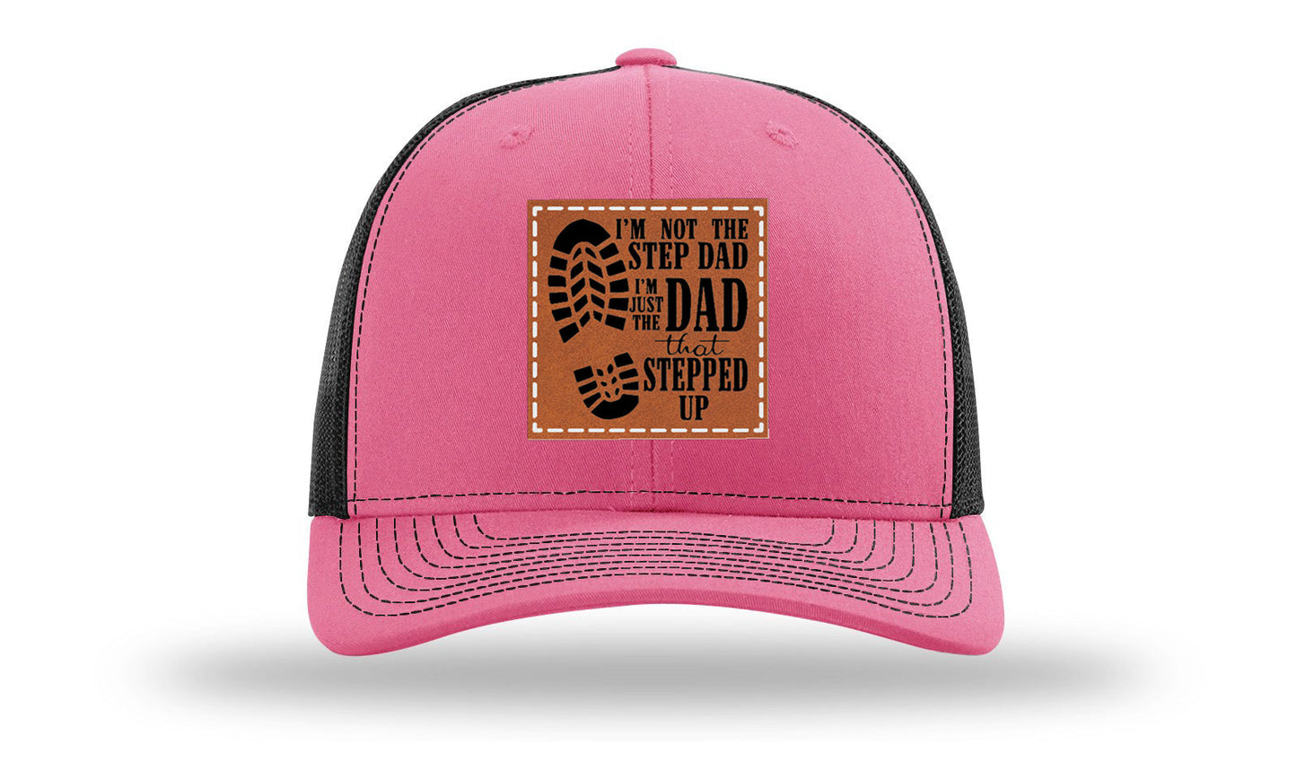 Dad That Stepped Up Leather Patch Richardson 112 Hat