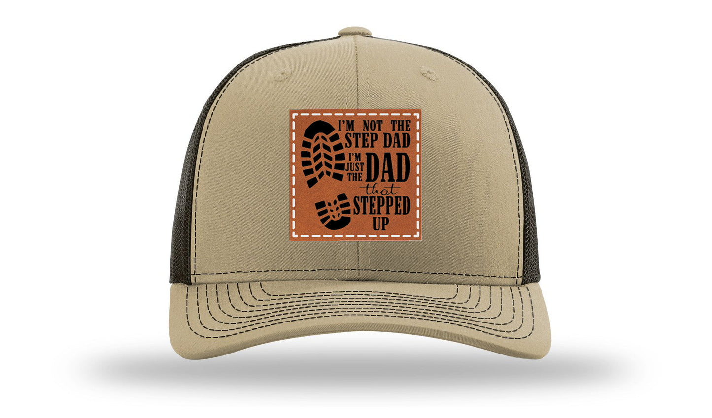 Dad That Stepped Up Leather Patch Richardson 112 Hat