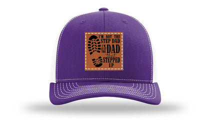 Dad That Stepped Up Leather Patch Richardson 112 Hat