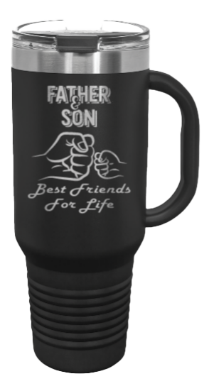 Father & Son - Best Friends for Life Fist Bump 40oz Handle Mug Laser Engraved