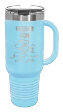 Load image into Gallery viewer, Father &amp; Son - Best Friends for Life Fist Bump 40oz Handle Mug Laser Engraved
