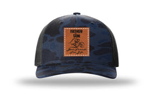 Load image into Gallery viewer, Father &amp; Son Fist Bump Leather Patch Richardson 112PFP Camo Hat
