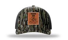 Load image into Gallery viewer, Father &amp; Son Fist Bump Leather Patch Richardson 112PFP Camo Hat
