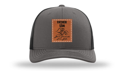 Father & Son Fist Bump Leather Patch Richardson 112 Hat