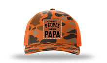 Load image into Gallery viewer, Favorite People Call Me Papa Leather Patch Richardson 112PFP Camo Hat
