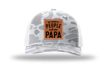 Load image into Gallery viewer, Favorite People Call Me Papa Leather Patch Richardson 112PFP Camo Hat
