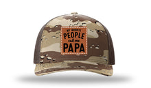 Load image into Gallery viewer, Favorite People Call Me Papa Leather Patch Richardson 112PFP Camo Hat

